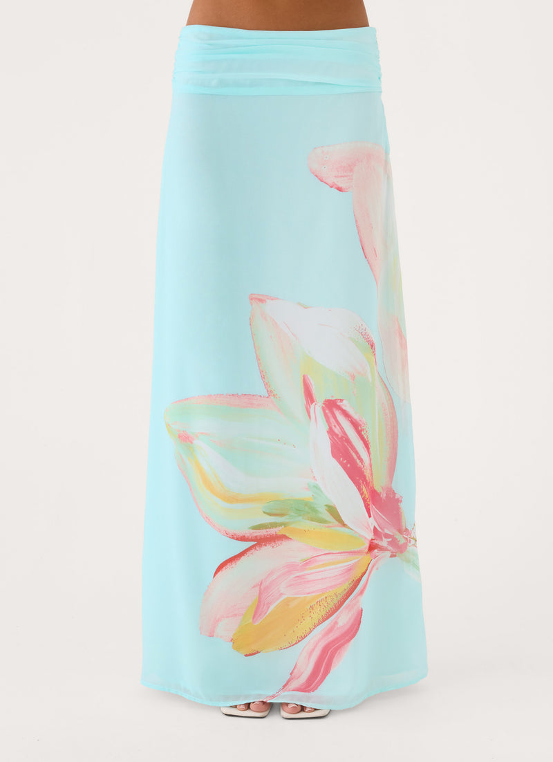 Linus Low Rise Maxi Skirt - Floral Print