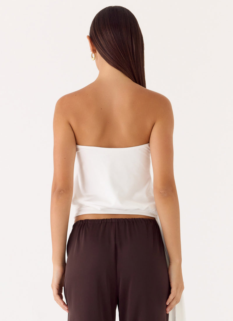 Livia Strapless Top - White