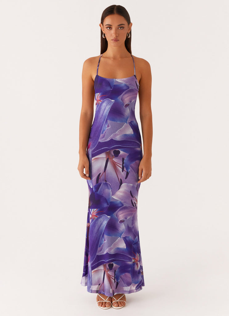 Peppermayo Exclusive Livia Maxi Dress - Purple White Lilly