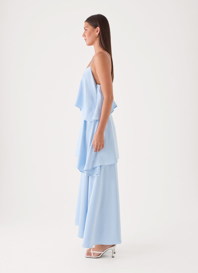 Lucy Tiered Maxi Dress - Blue