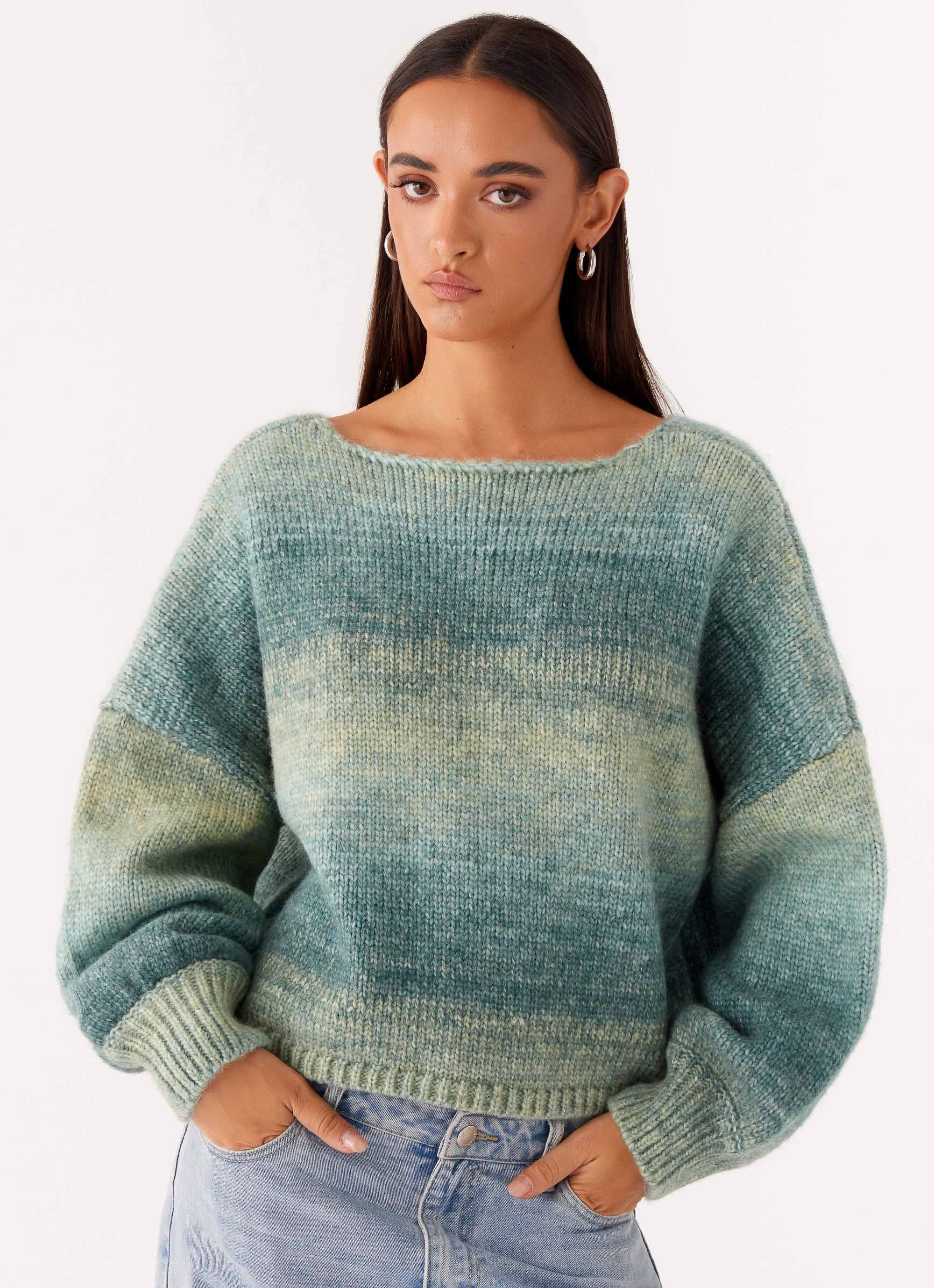 Lynne Oversized Jumper Green Ombre – Peppermayo