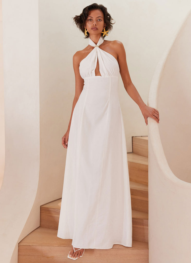 Peppermayo Exclusive Maison Linen Maxi Dress - White - Image 1