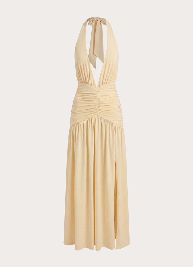 Makena Halter Maxi Dress - Yellow