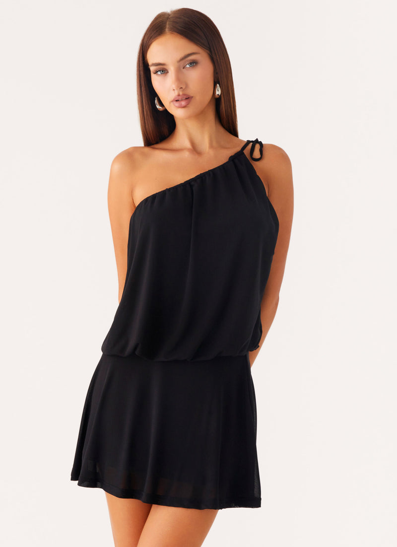 Makes Sense Mini Dress - Black