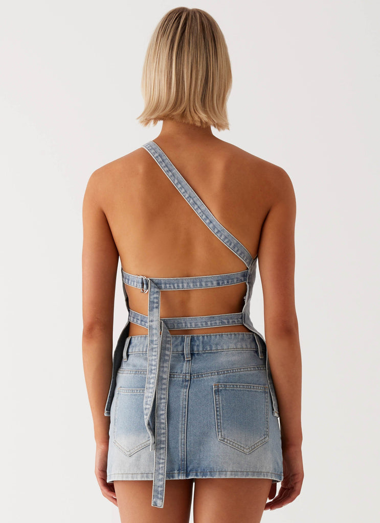Collective Tops - Peppermayo Exclusive Maysa Denim Top - Blue fifth image