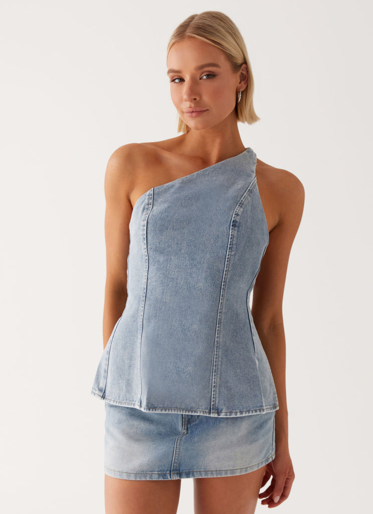 Collective Tops - Peppermayo Exclusive Maysa Denim Top - Blue featured image