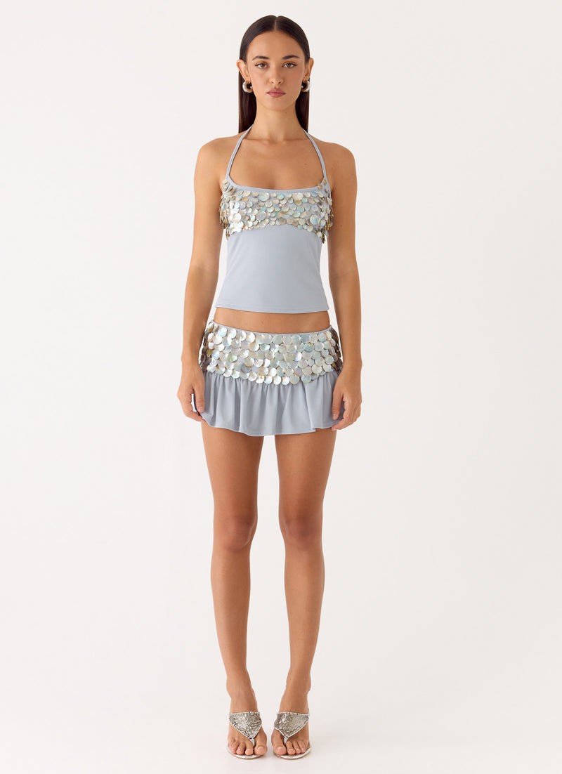 Merinda Skort - Misty Blue