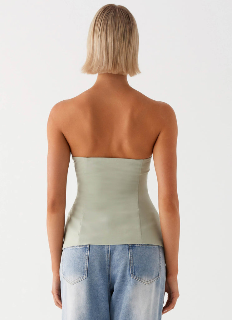 Collective Tops - Peppermayo Exclusive Micha Strapless Top - Khaki fifth image