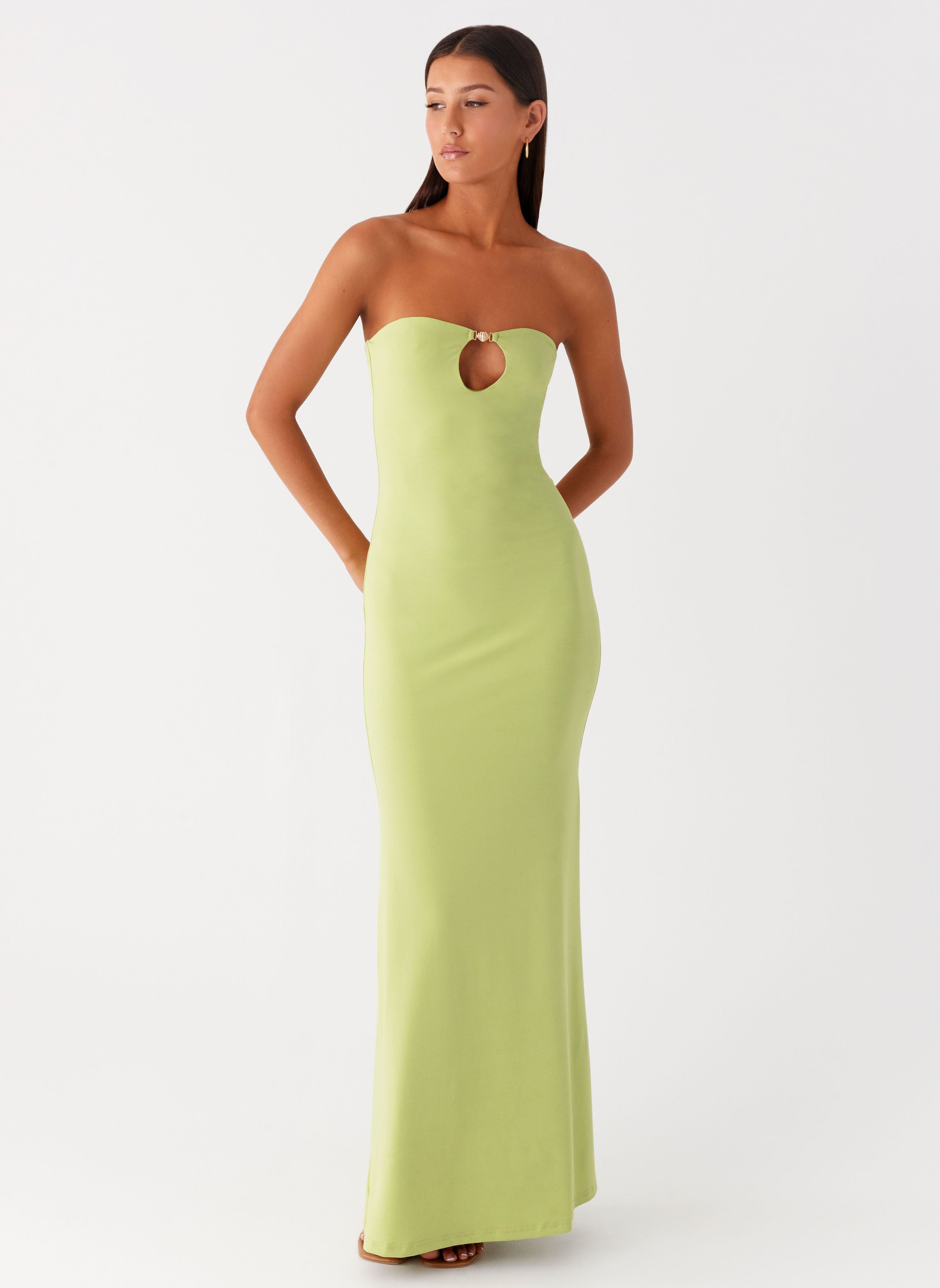 Moara Cut Out Maxi Dress - Lime Green Peppermayo Moara Cut Out Maxi Dress - Lime Green Peppermayo