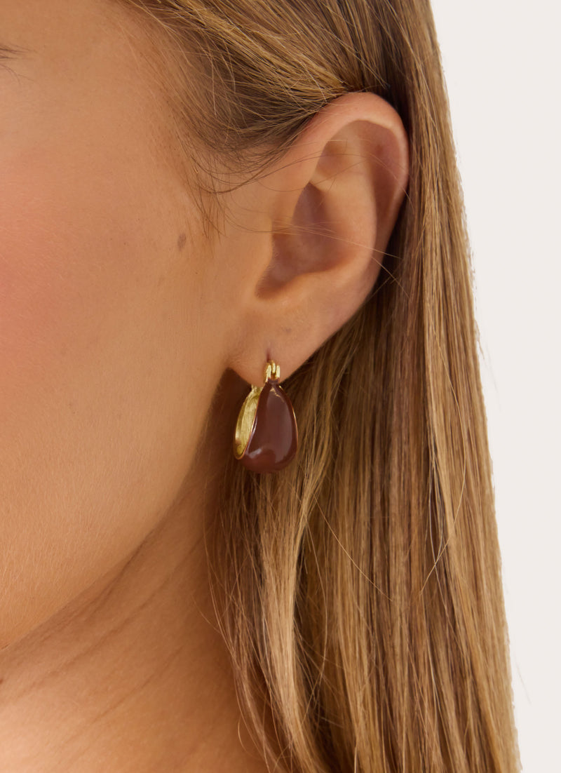 Mocha Dream Earrings - Brown