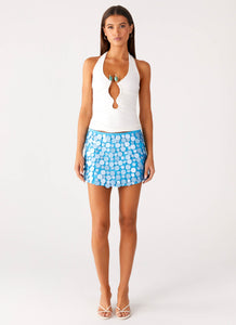 Movie Star Mini Skirt - Turquoise