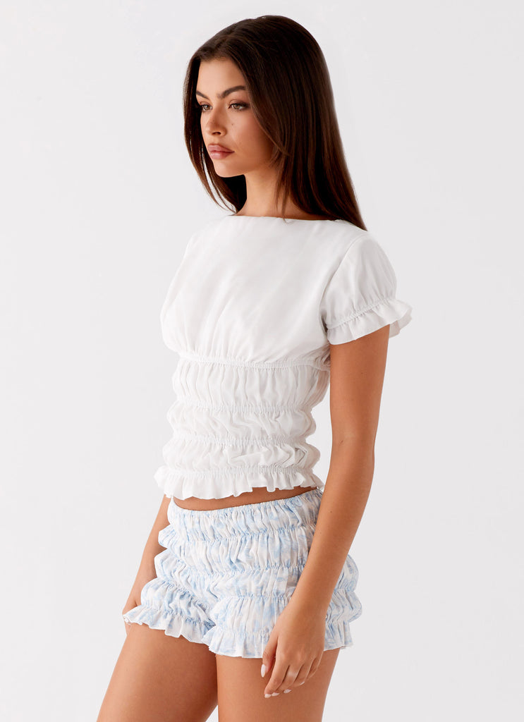Collective Tops - Peppermayo Exclusive Natalia Ruched Top - Ivory fourth image