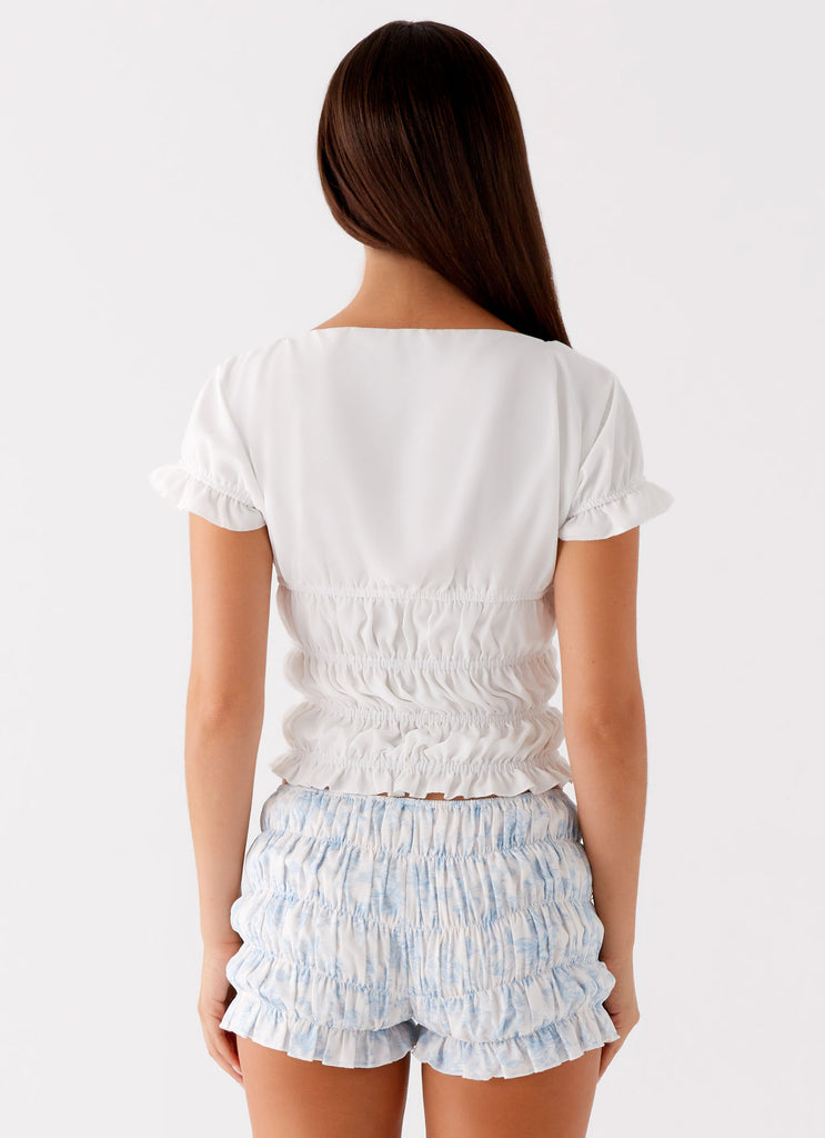 Collective Tops - Peppermayo Exclusive Natalia Ruched Top - Ivory fifth image