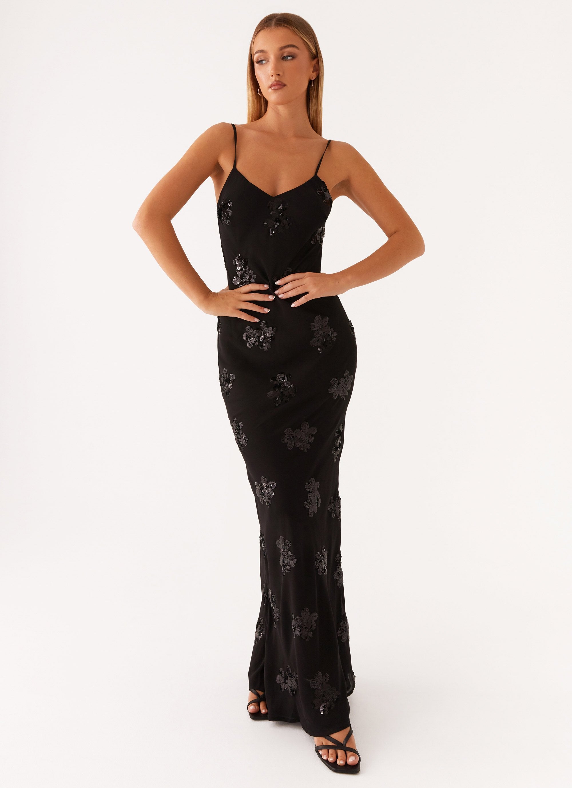 Need You Sequin Maxi Dress - Black Peppermayo Need You Sequin Maxi Dress - Black Peppermayo