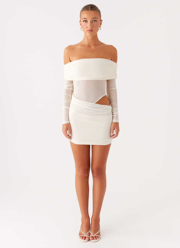 Peppermayo Exclusive No Doubt Mini Dress - Ivory - View 3 | Shop Formal Dress