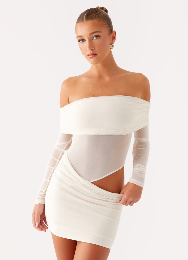 Peppermayo Exclusive No Doubt Mini Dress - Ivory - View 2 | Shop Formal Dress