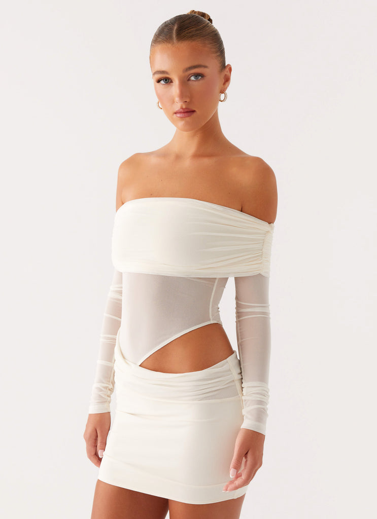 Peppermayo Exclusive No Doubt Mini Dress - Ivory - View 6 | Shop Formal Dress