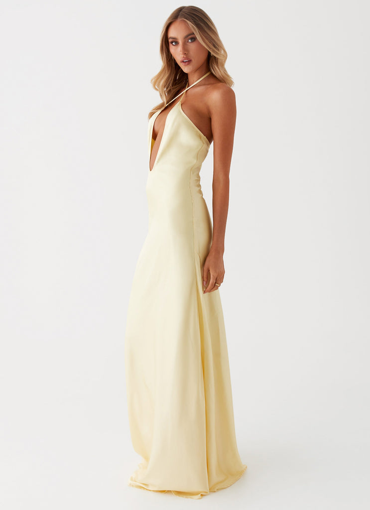 Peppermayo Exclusive Noir Symphony Maxi Dress - Yellow - View 4 | Shop Formal Dress
