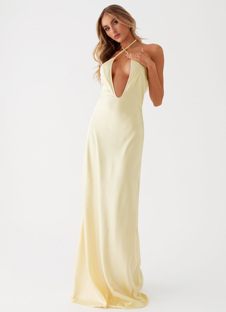 Peppermayo Exclusive Noir Symphony Maxi Dress - Yellow - View 6 | Shop Formal Dress