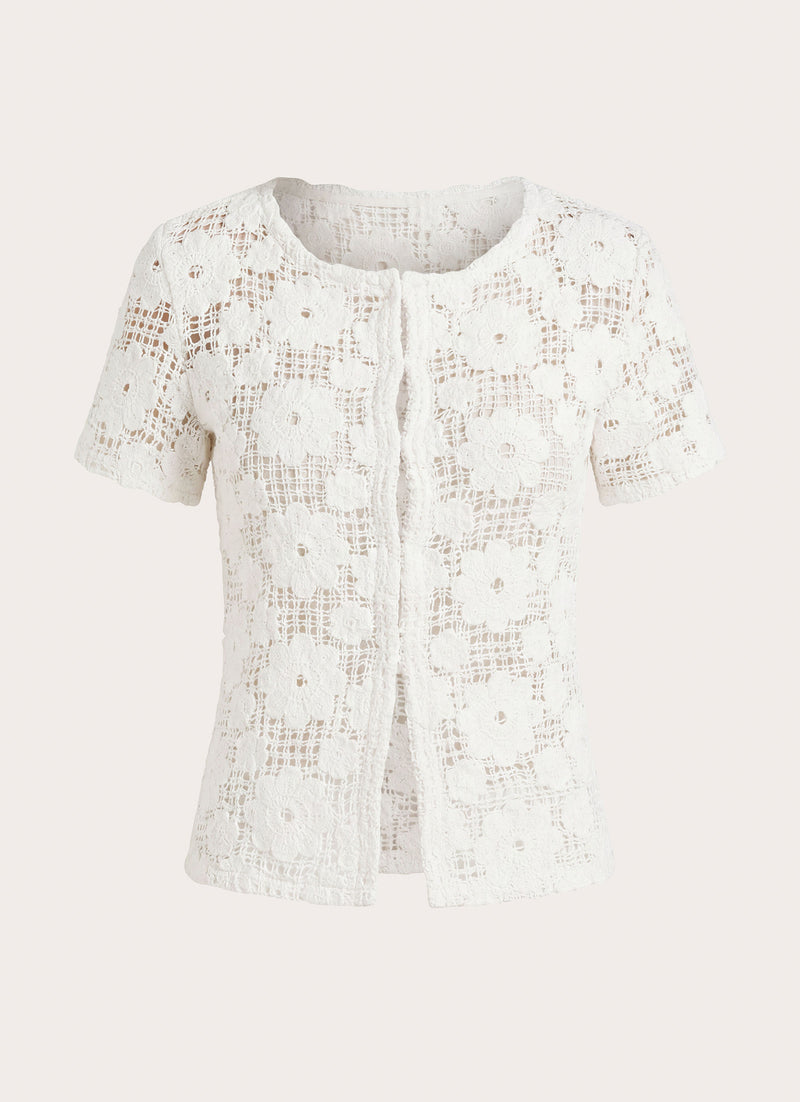 Nyxie Crochet Top - White