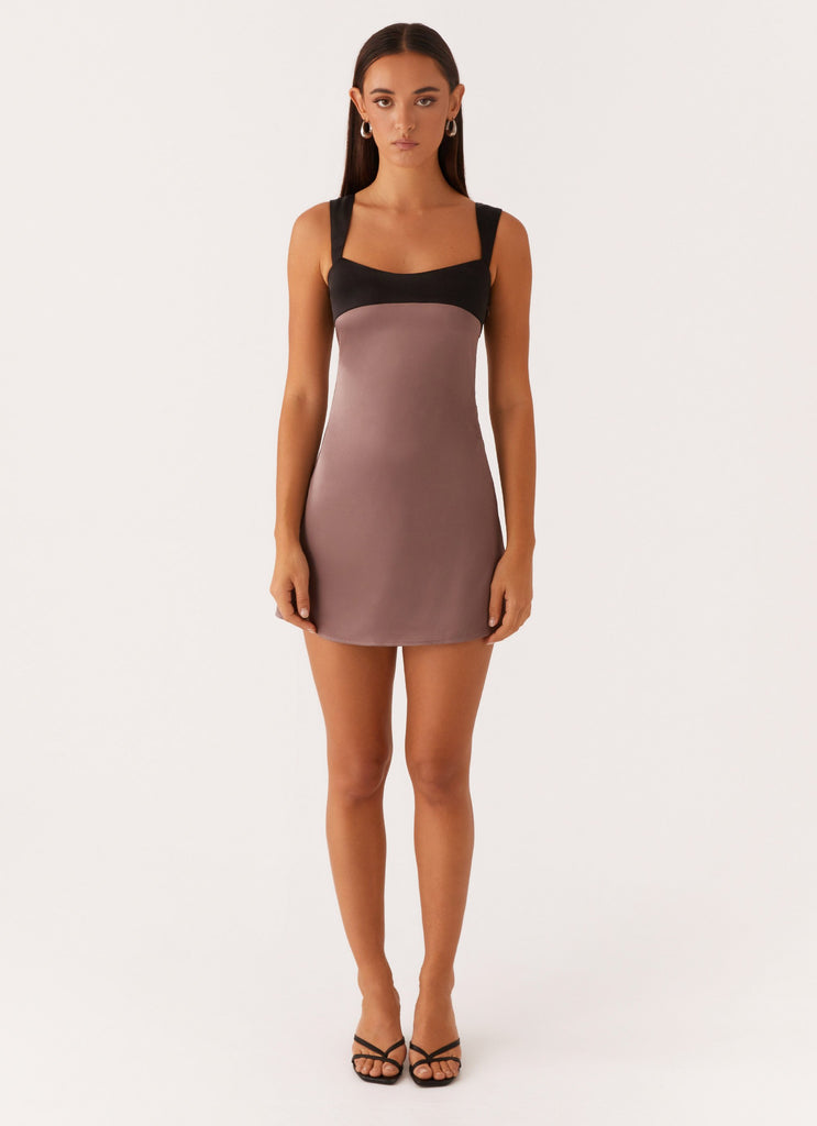 Peppermayo Exclusive Odette Satin Mini Dress - Steel Me Away - View 3 | Shop Formal Dress