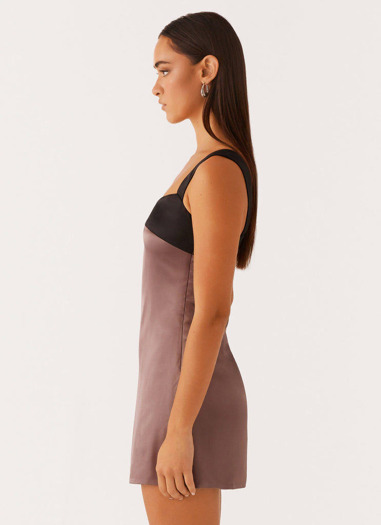 Peppermayo Exclusive Odette Satin Mini Dress - Steel Me Away - View 4 | Shop Formal Dress