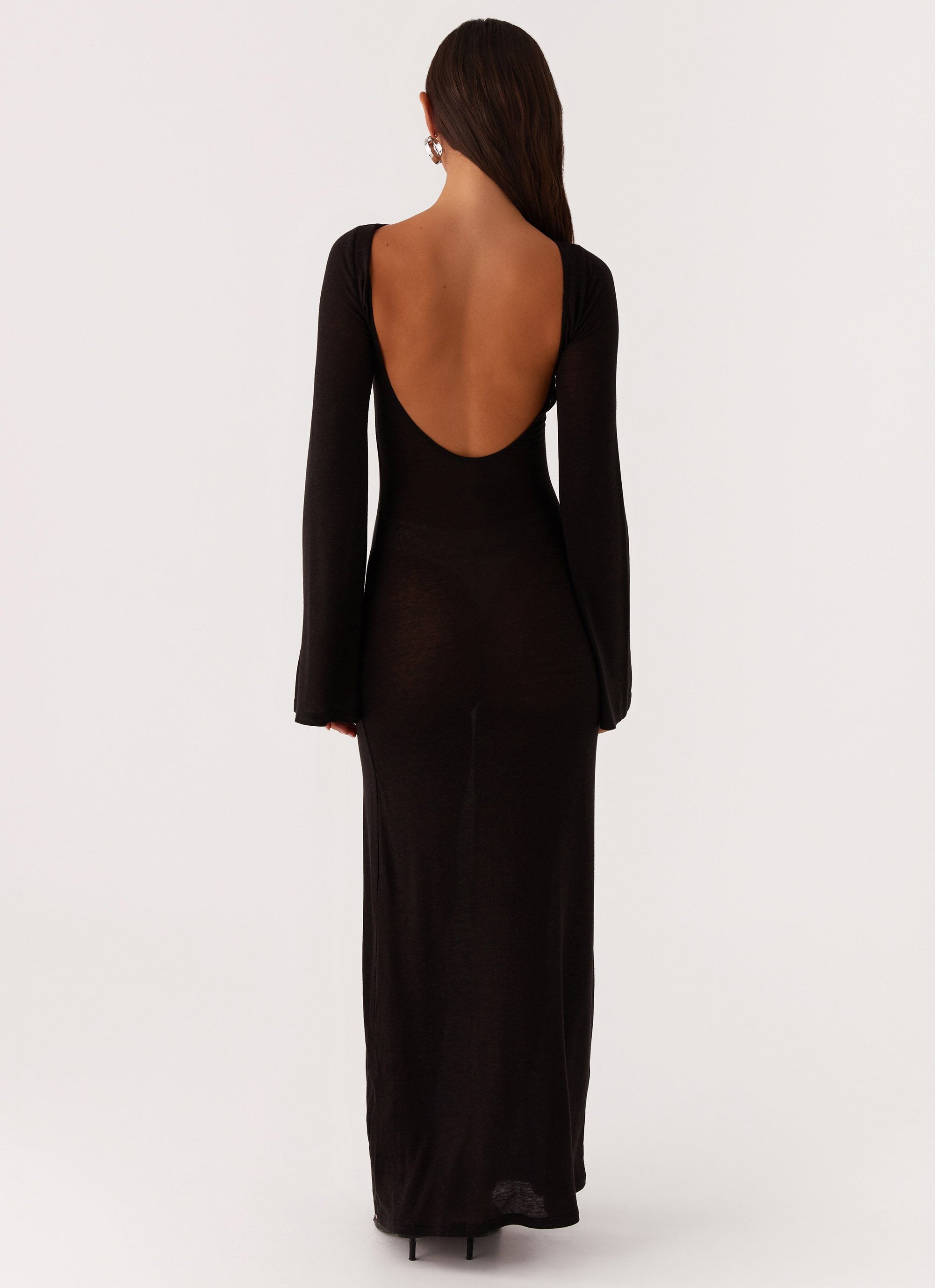 Long Sleeve Low Back Dress Black Olivia Long Sleeve Maxi Dress Black Peppermayo Long Sleeve Low Back Dress Black Olivia Long Sleeve Maxi Dress Black Peppermayo