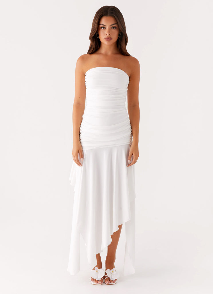 Shop Formal Dress - Peppermayo Exclusive Ora Strapless Maxi Dress - White third image