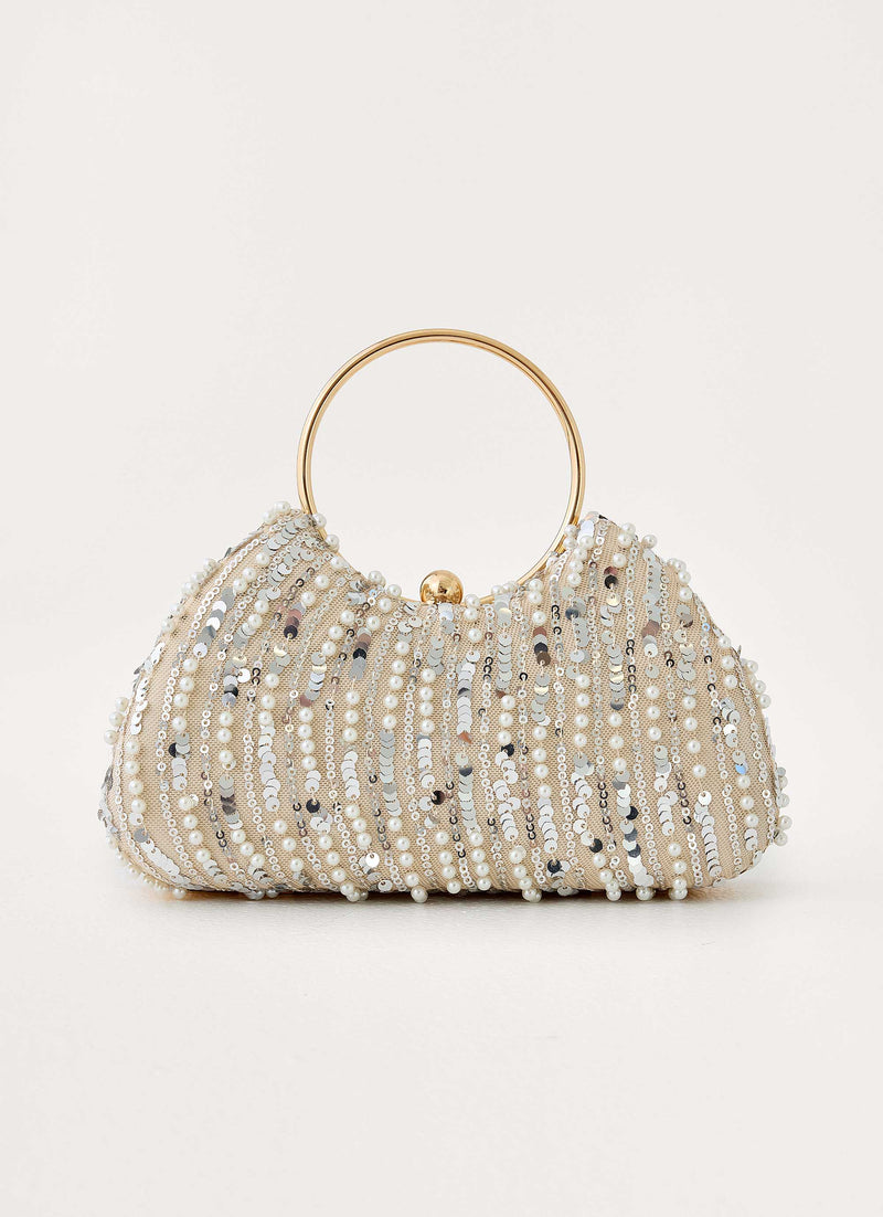 Orina Sequin Handbag - Gold Silver