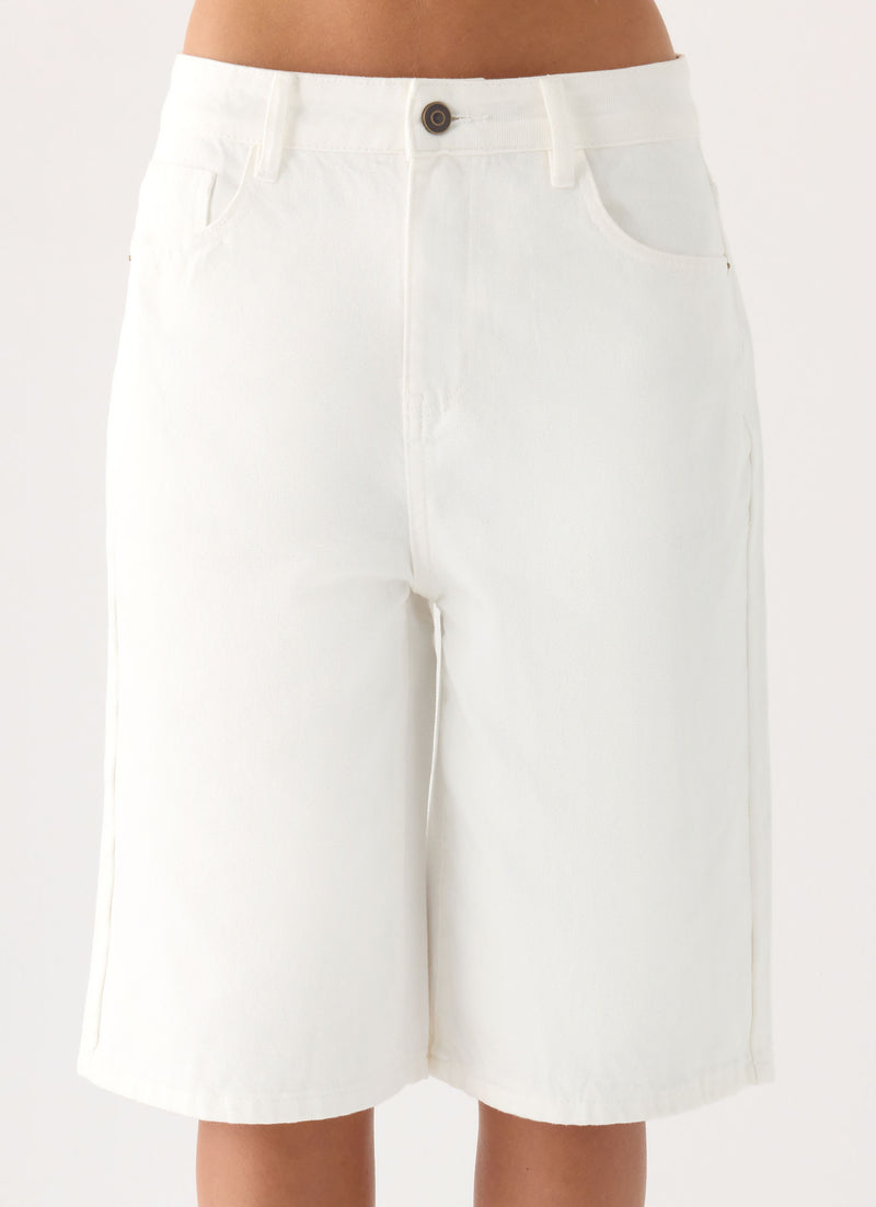 Orleans Denim Jorts - White