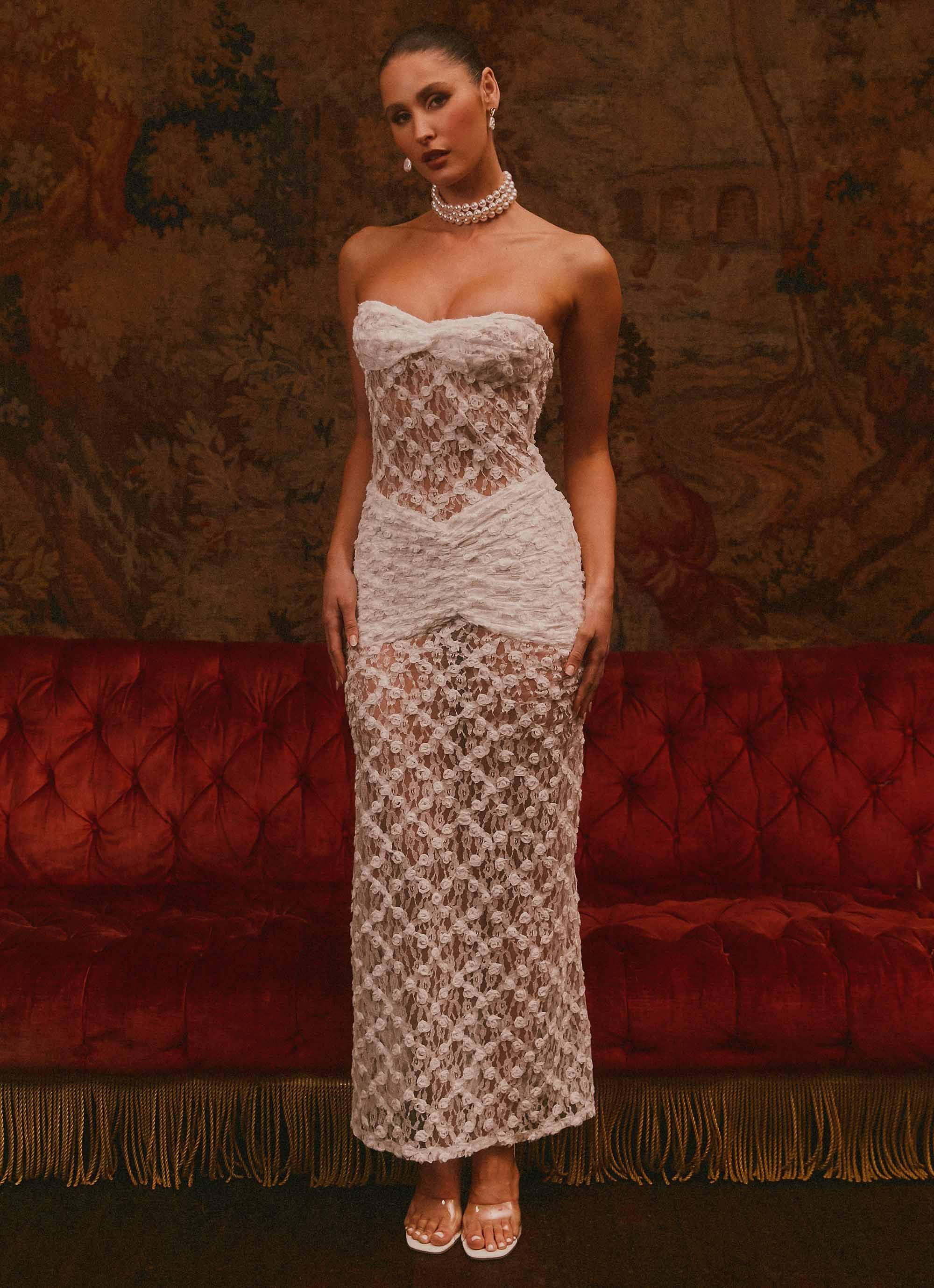 Ottilie Lace Maxi Dress - White Peppermayo Ottilie Lace Maxi Dress - White Peppermayo