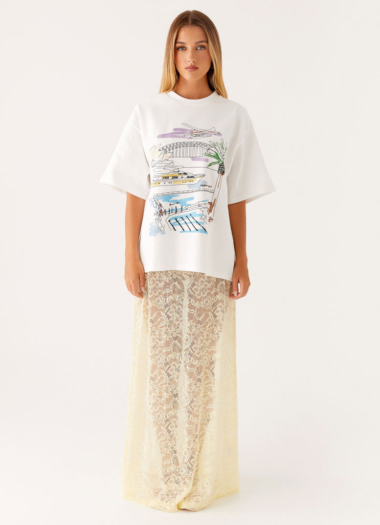 Peppermayo Exclusive PM Tour Oversized Tee - Pm Tour Print
