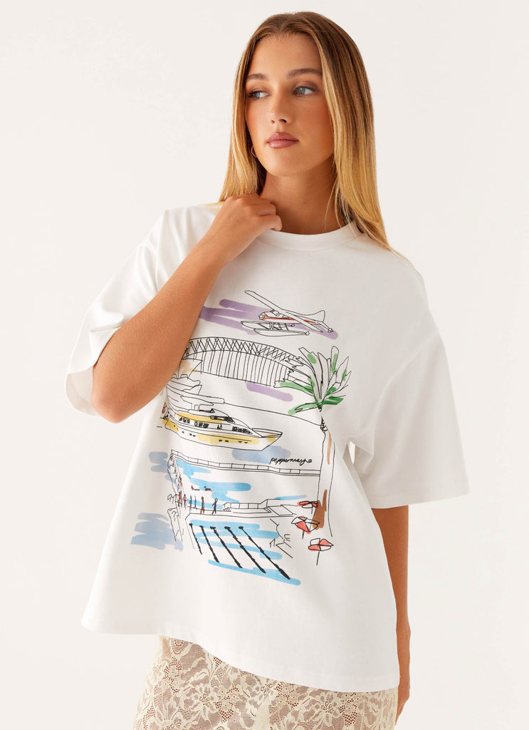 Collective Tops - Peppermayo Exclusive PM Tour Oversized Tee - Pm Tour Print fifth image