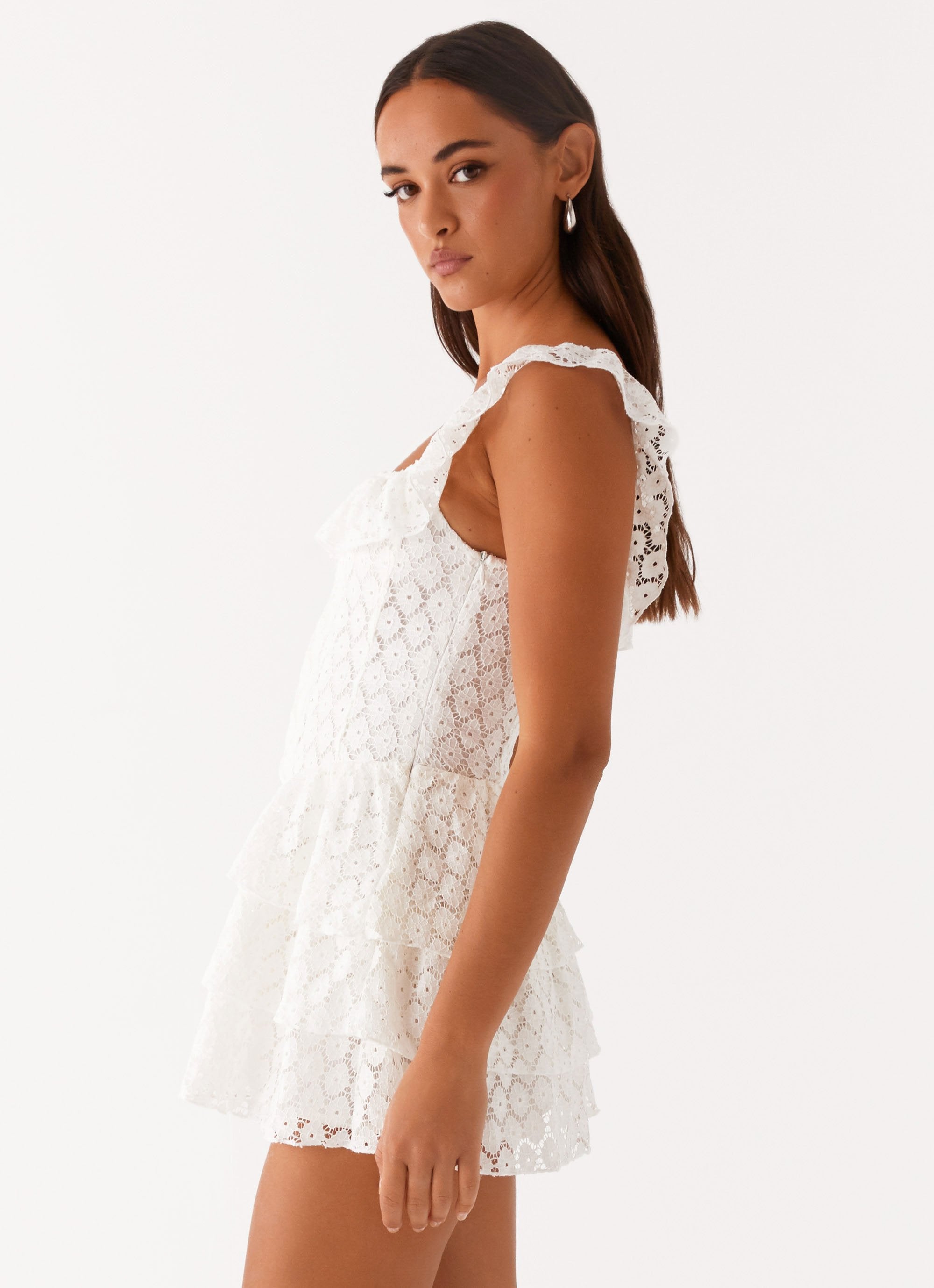 kimi white lace corset mini dress product info and reviews White Lace Corset Mini Dress