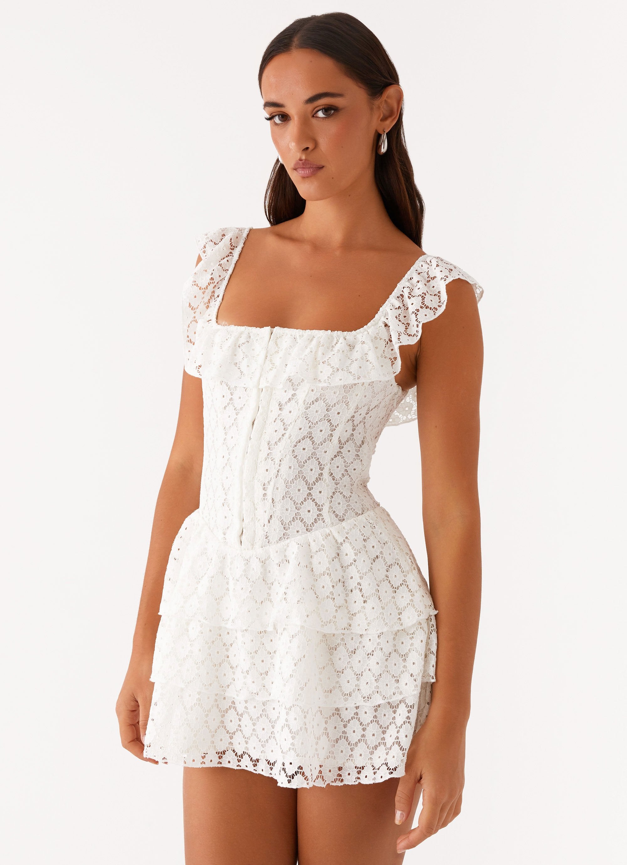 Paradise Dreams Corset Mini Dress - White – Peppermayo
