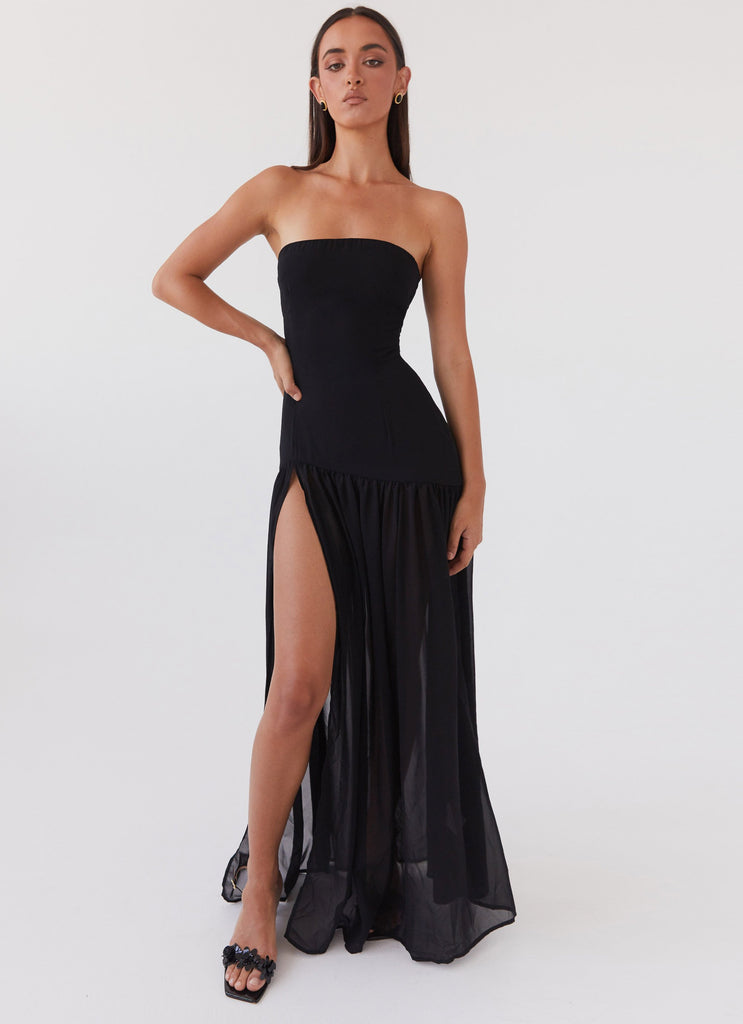 Eden Strapless Maxi Dress - Black