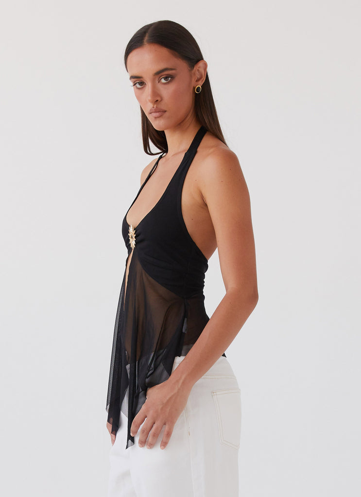 Sunbeam Mesh Top - Black