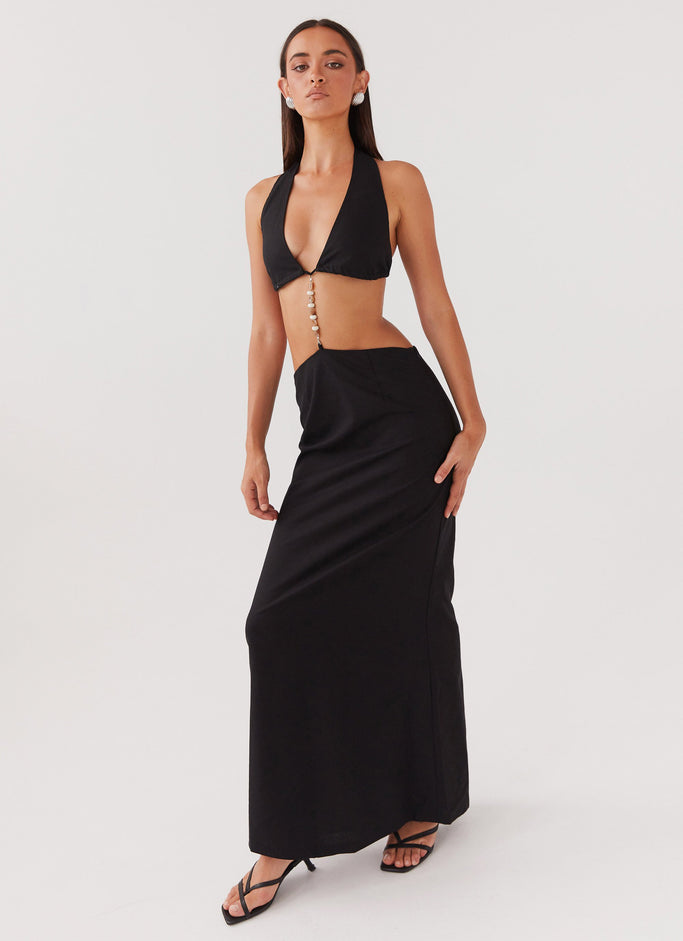 Peppermayo Exclusive Swaying Palms Maxi Dress - Black - View 1 | Shop Formal Dress