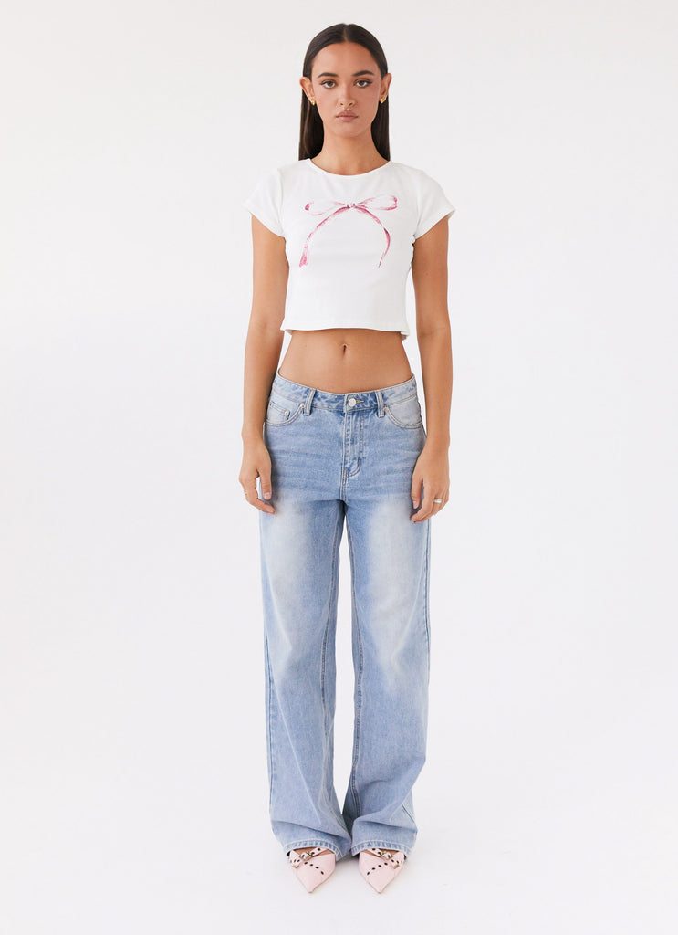 Collective Tops - Peppermayo Exclusive Rosalind Baby Tee - White third image