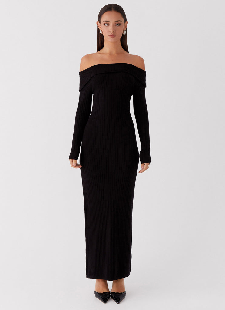 Peppermayo Exclusive Lahey Knit Maxi Dress - Black - Image 5