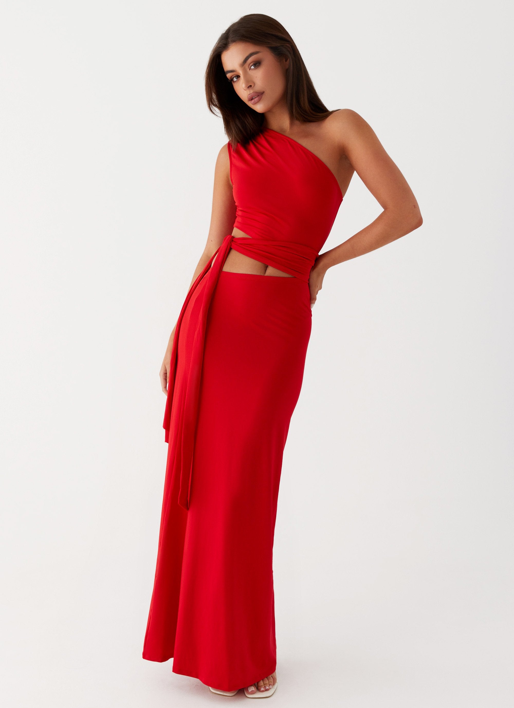 Love Me Tie Maxi Dress - Red Peppermayo Love Me Tie Maxi Dress - Red Peppermayo