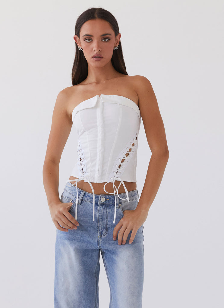 Collective Tops White - Top Bustier Soulmate My Be Exclusive Peppermayo