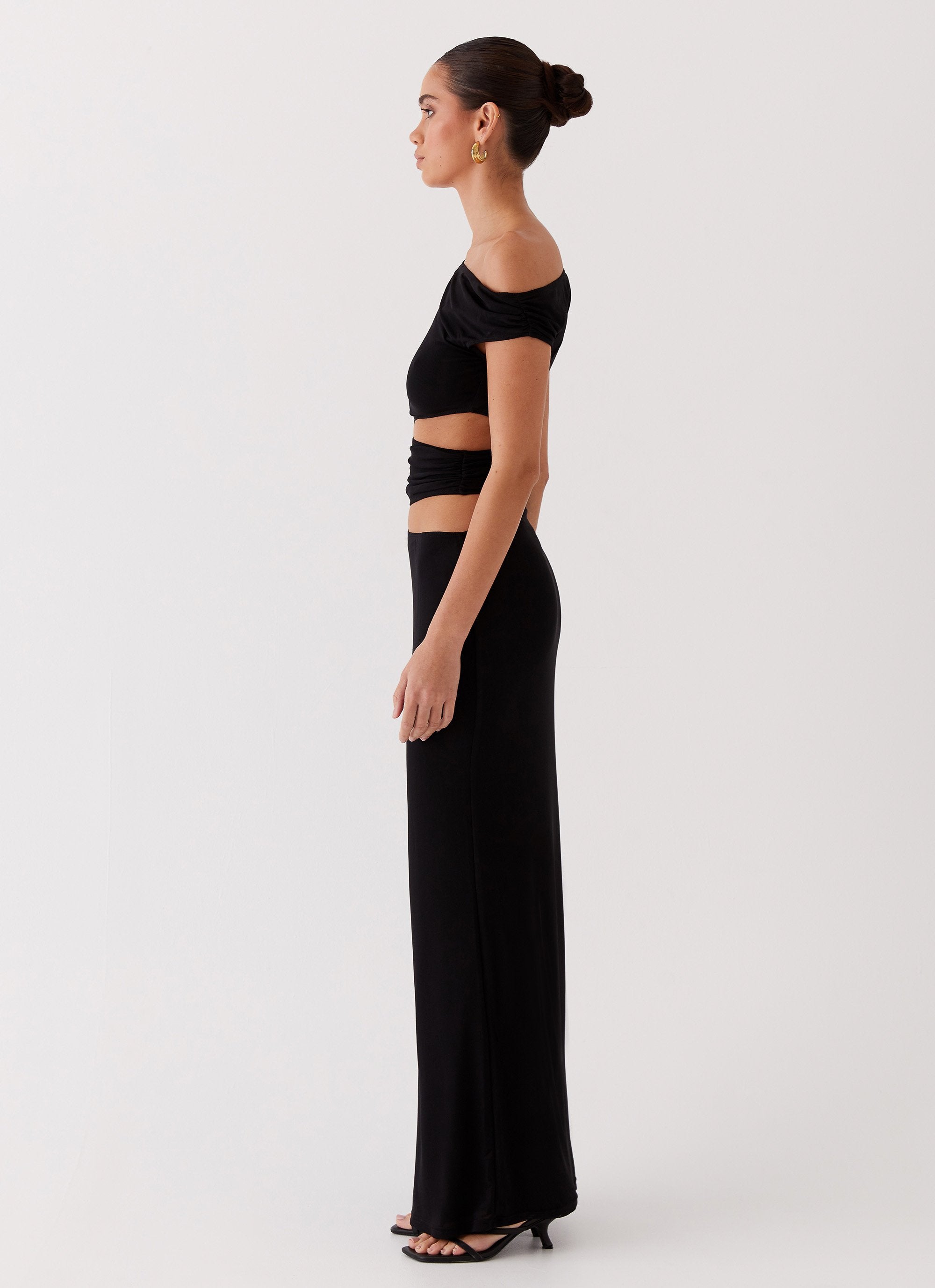 margaux black one shoulder maxi dress Shop Margaux