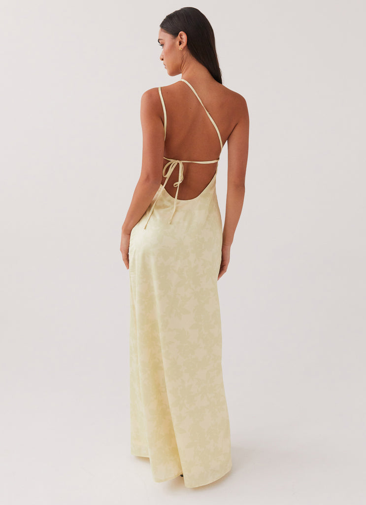 Collective Dress - Peppermayo Exclusive Liliana One Shoulder Maxi Dress - Yellow Floral image 6