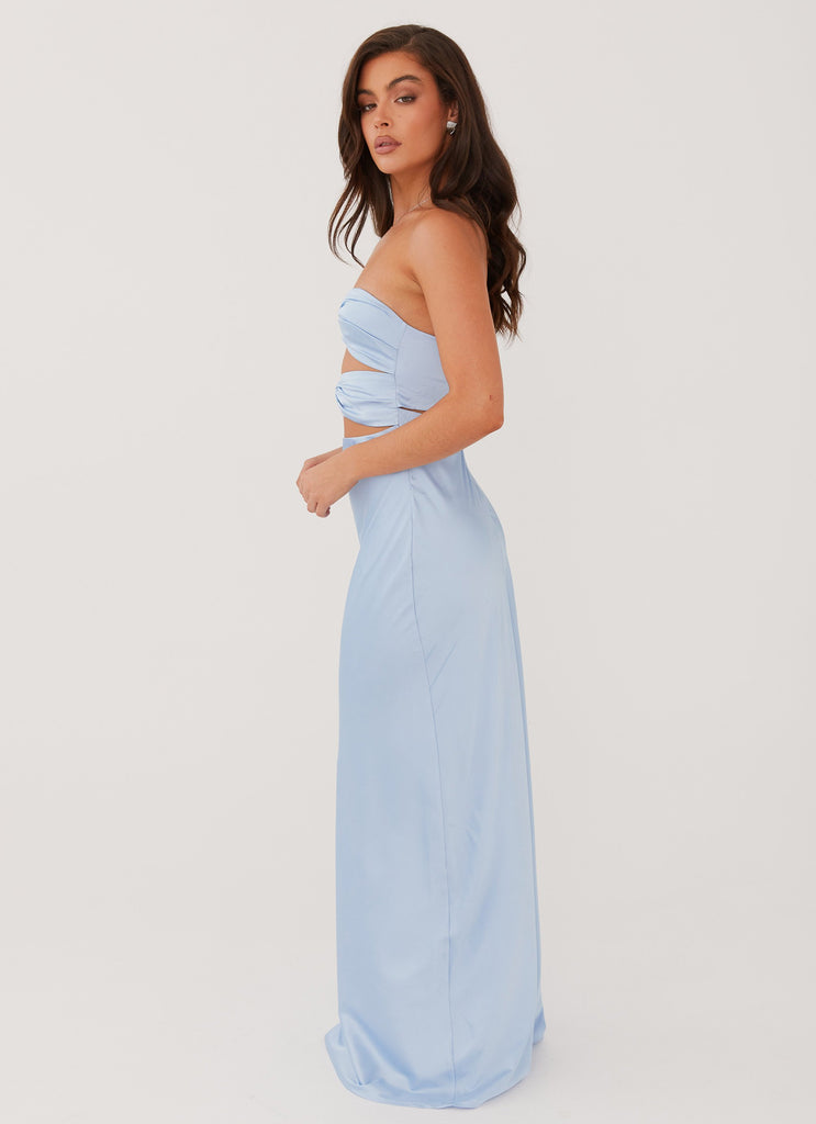 Collective Dress - Peppermayo Exclusive Tianna Strapless Maxi Dress - Ice Blue image 5