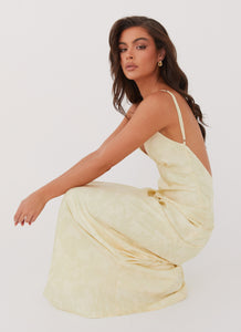 Sorrento Sun Maxi Dress - Yellow Floral