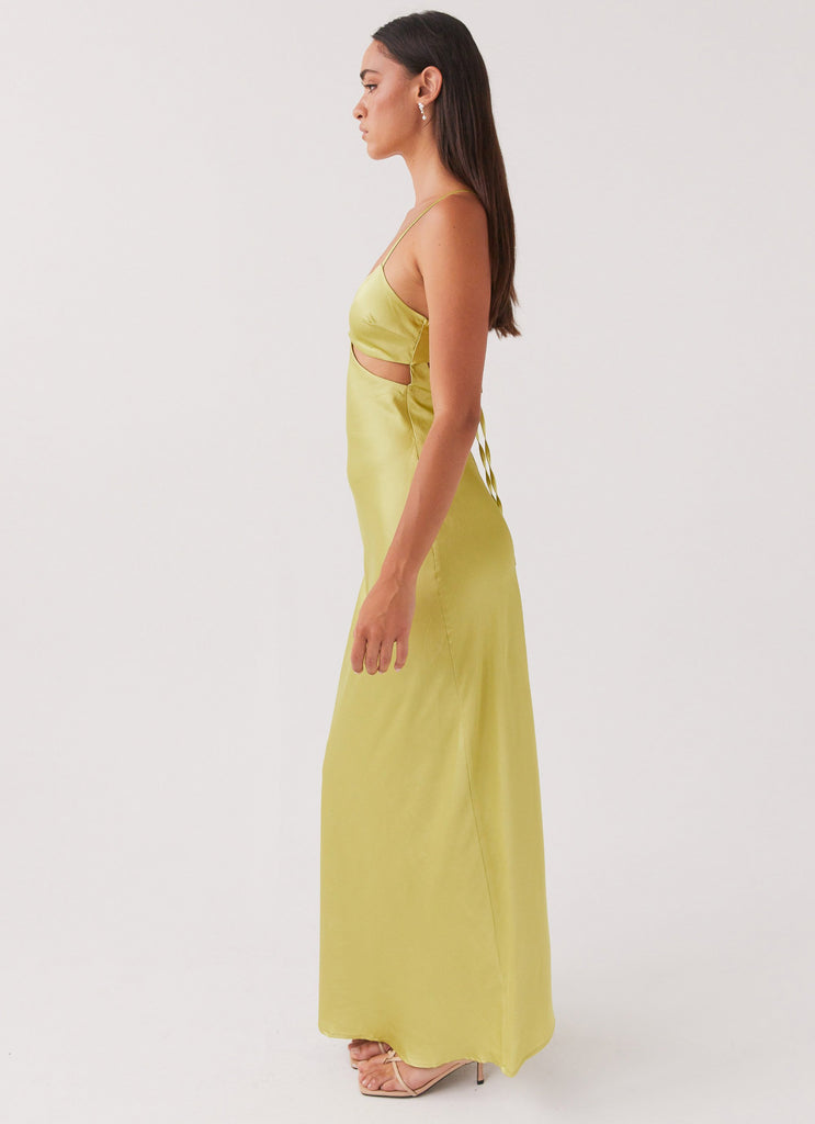 Peppermayo Exclusive Raylie Cut Out Maxi Dress - Chartreuse - View 4 | Shop Formal Dress