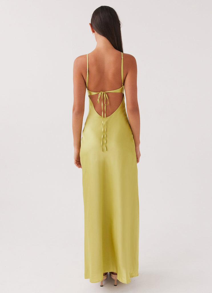 Peppermayo Exclusive Raylie Cut Out Maxi Dress - Chartreuse - View 5 | Shop Formal Dress