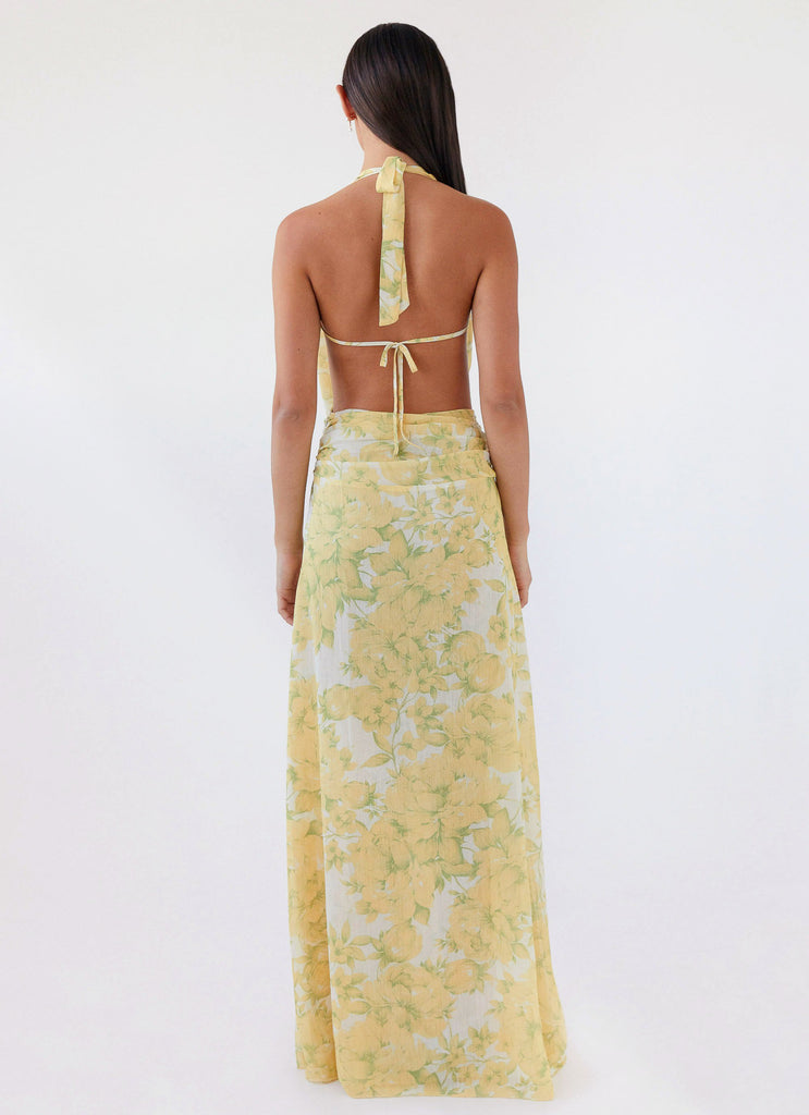 Peppermayo Exclusive Elysia Chiffon Maxi Dress - Daffodil - View 5 | Shop Formal Dress