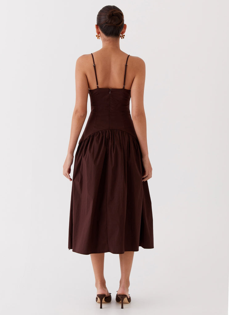 Collective Dress - Peppermayo Exclusive Yvette Corset Midi Dress - Chocolate image 5
